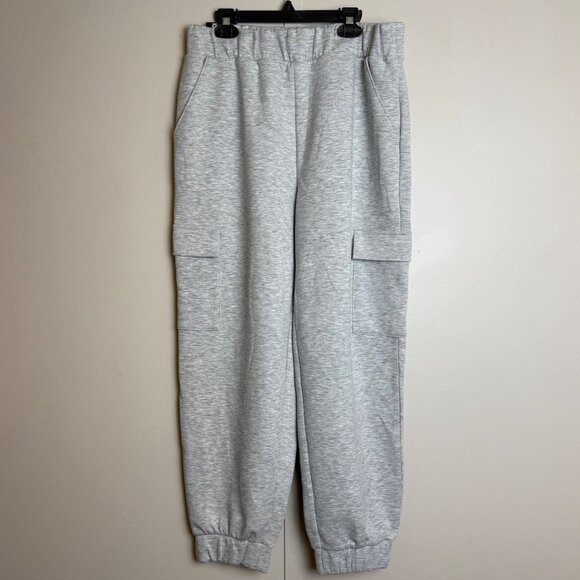 Express Cargo Jogger Pants Mens Grey Size M Pockets Hip Hop Athleisure Medium - Picture 2 of 8